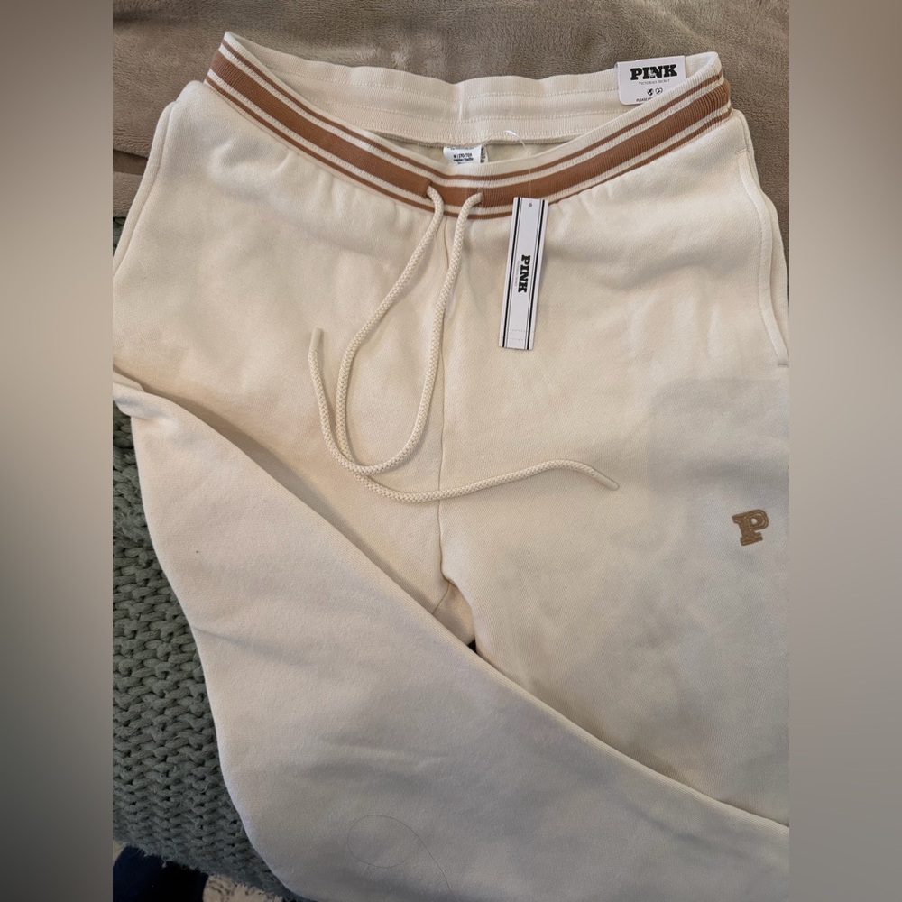 PINK CAMPUS FLEECE™ SPLIT-HEM FLARE SWEATPANTS NWT